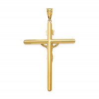 14K Two-Tone Polished Crucifix Pendant view 4