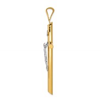 14K Two-Tone Polished Crucifix Pendant view 2
