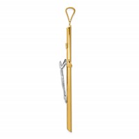 14K Two-Tone Polished Jesus Crucifix Pendant view 2
