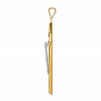 14K Two-Tone Polished Inri Crucifix Pendant view 2