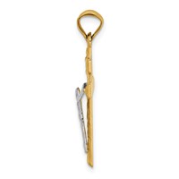 14K Two-Tone Crucifix Pendant view 2