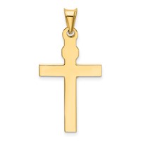 14K Two-Tone and White Rhodium Inri Crucifix Pendant view 4