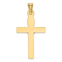 14K Two-Tone and White Rhodium Crucifix Pendant view 3