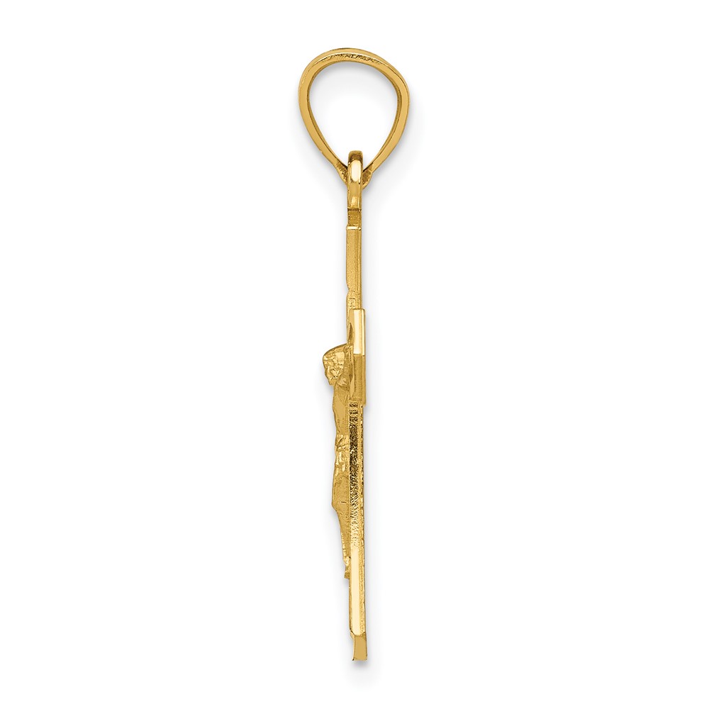 14k Diamond-cut Crucifix Pendant (K6296)