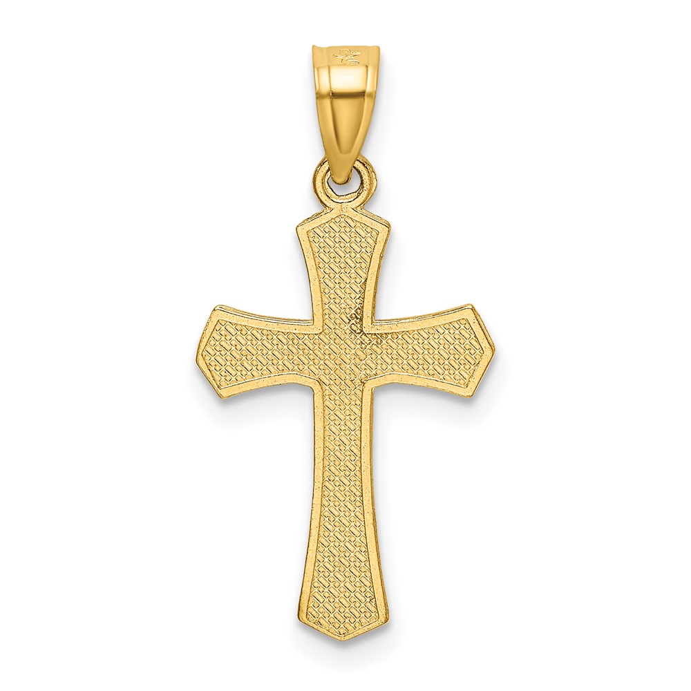 14k Diamond-cut Crucifix Pendant (K6296)