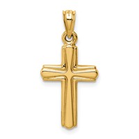14K Yellow Gold Crucifix Reversible to Cross Pendant view 4