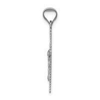 14K White Gold Crucifix Pendant view 2