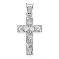 14K White Gold Crucifix Pendant view 1