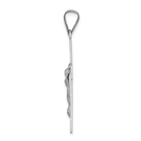 14K White Gold Crucifix Pendant view 2