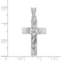 14K White Gold Crucifix Pendant view 4