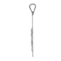 14K White Gold Crucifix Pendant view 2