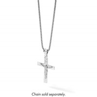 14K White Gold Crucifix Pendant view 5