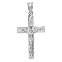14K White Gold Crucifix Pendant view 1