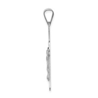 14K White Gold Crucifix Pendant view 2