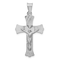 14K White Gold Crucifix Pendant view 1