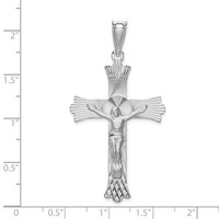 14K White Gold Crucifix Pendant view 3