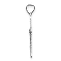 14K White Gold Crucifix Pendant view 2