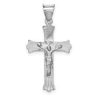 14K White Gold Crucifix Pendant view 1