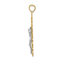 14K Two-tone Crucifix Pendant view 2