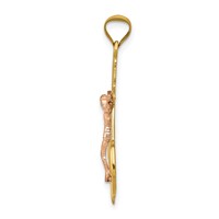 14K Tri-Color Mariner Crucifix Pendant view 2