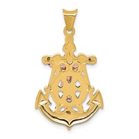 14K Tri-Color Mariner Crucifix Pendant view 4