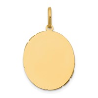 14K Two-Tone Our Lady of Guadalupe Semi-solid Oval Pendant view 4