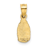 14K Yellow Gold Satin and Diamond-cut Small Our Lady of Guadalupe Pendant view 3