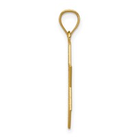 14K Yellow Gold Diamond-cut Polished Star of David Pendant view 2