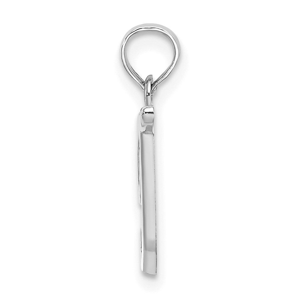 14KW White Gold Script Letter T Initial Pendant (K6422WT)