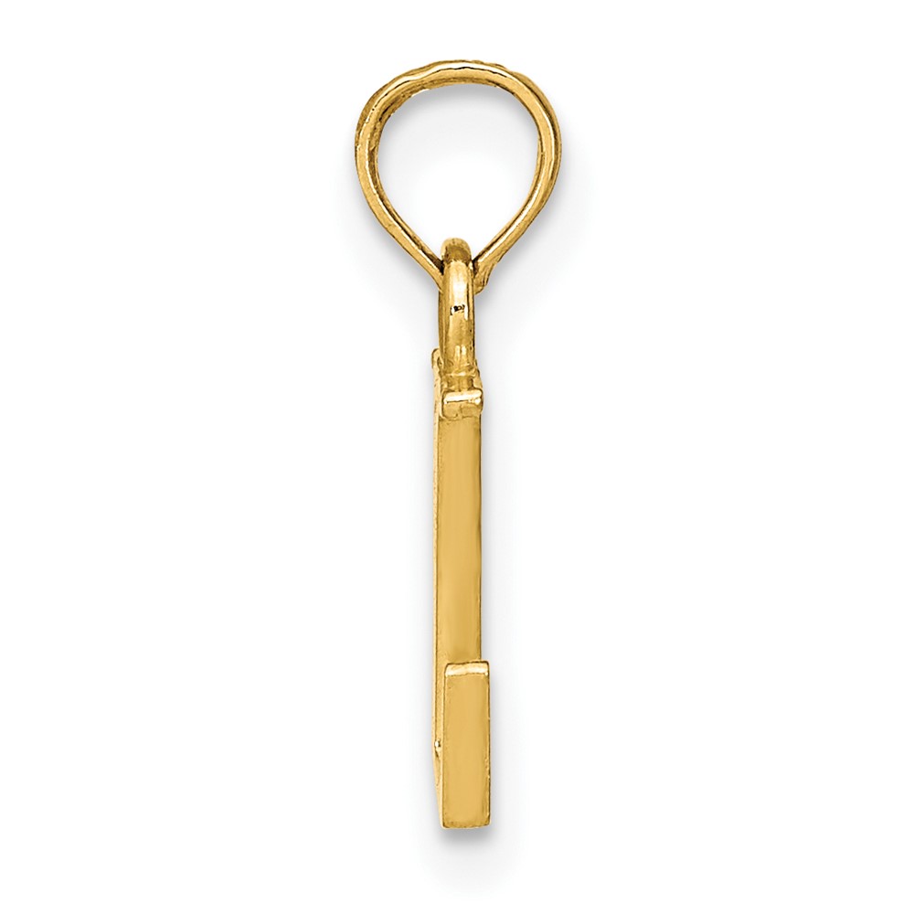 14k Polished Block Letter L Initial Pendant (K6423L)