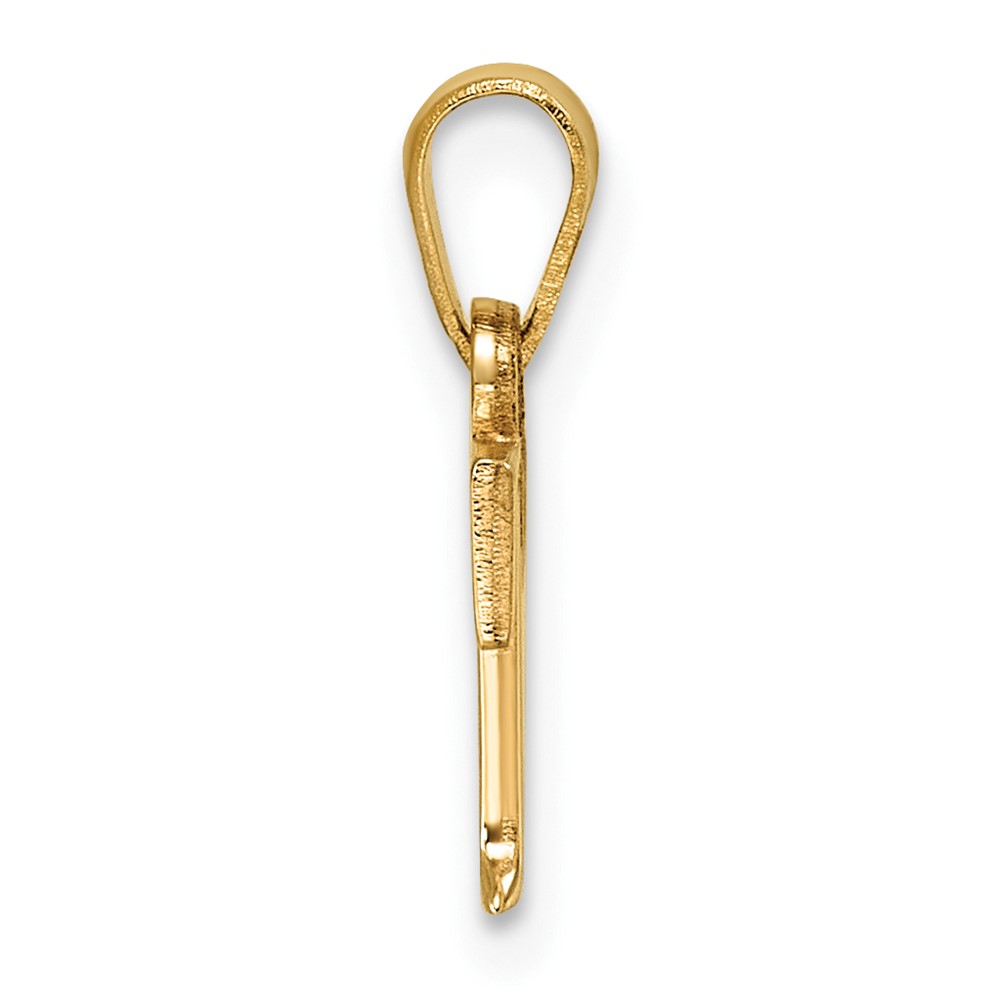14k Polished Block Letter T Initial Pendant (K6423T)