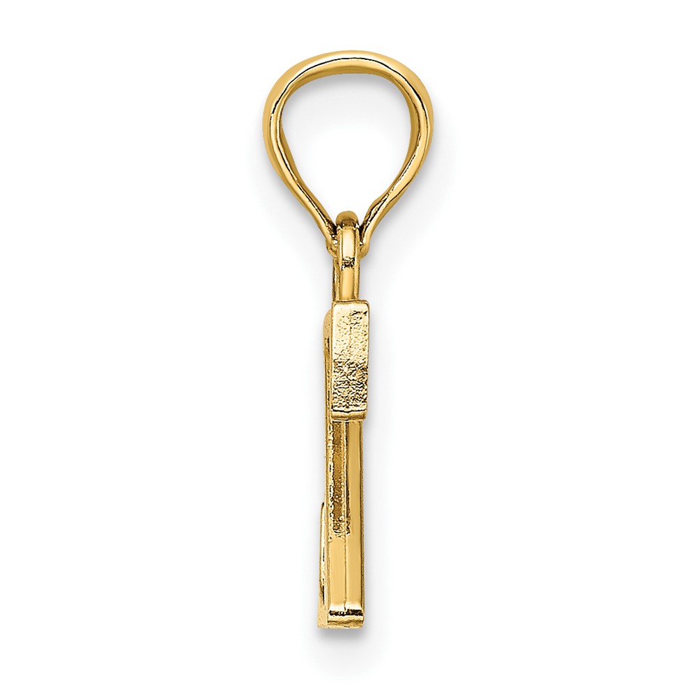 14K Polished Block Letter Z Initial Pendant (K6423Z)