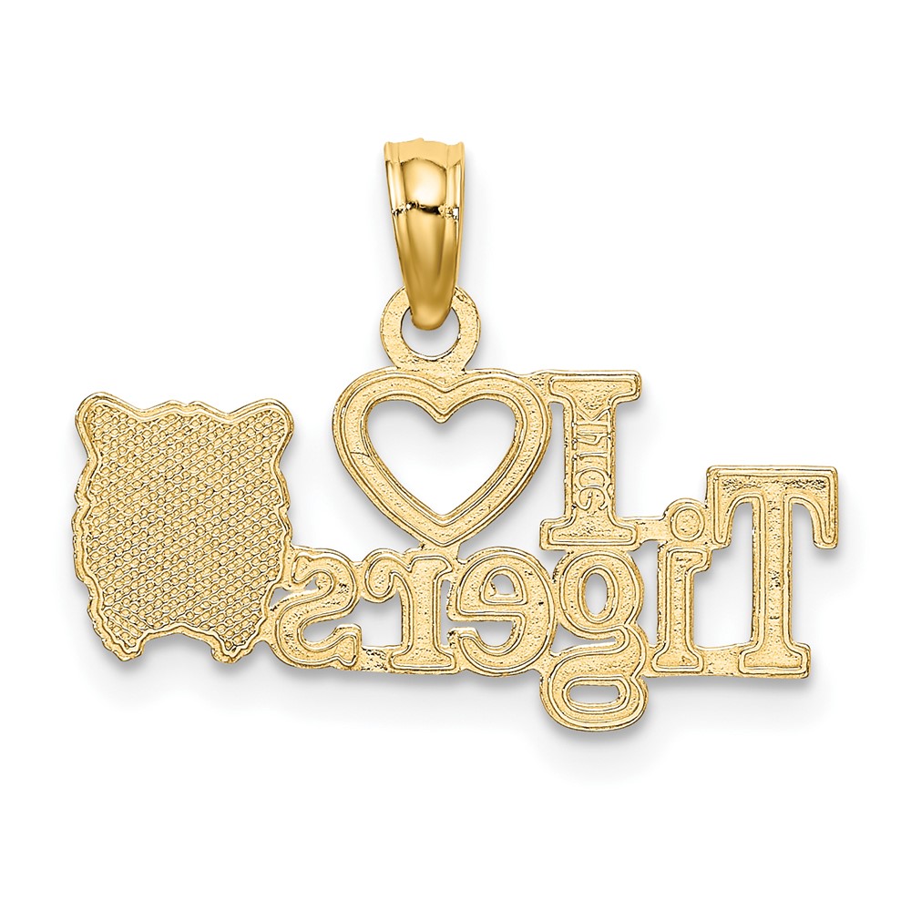 14K I HEART TIGERS w/ Tiger Head Charm (K6434)