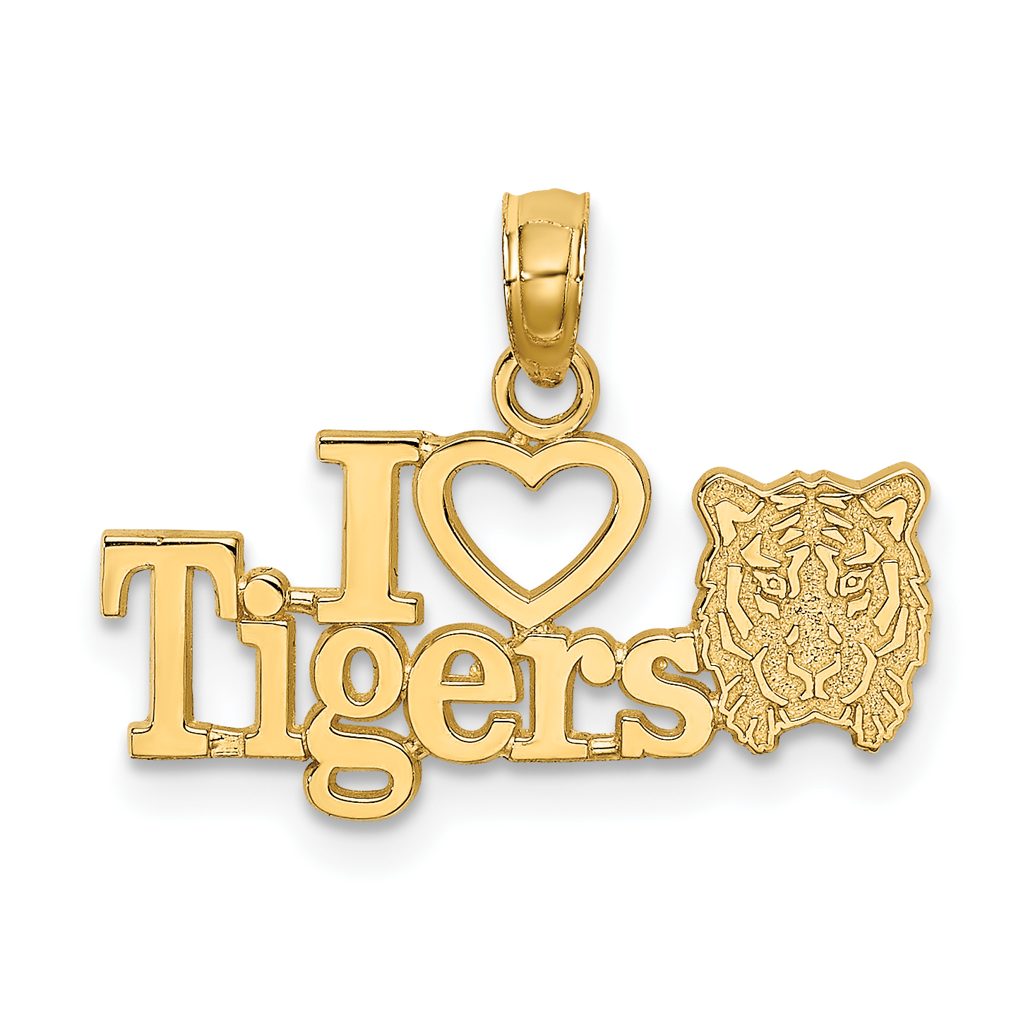 14K I HEART TIGERS w/ Tiger Head Charm (K6434)