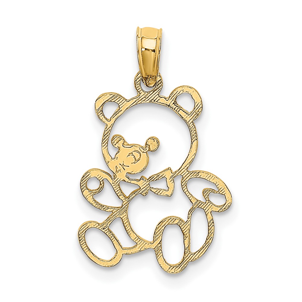 14K Cut out Teddy Bear Charm (K6439)