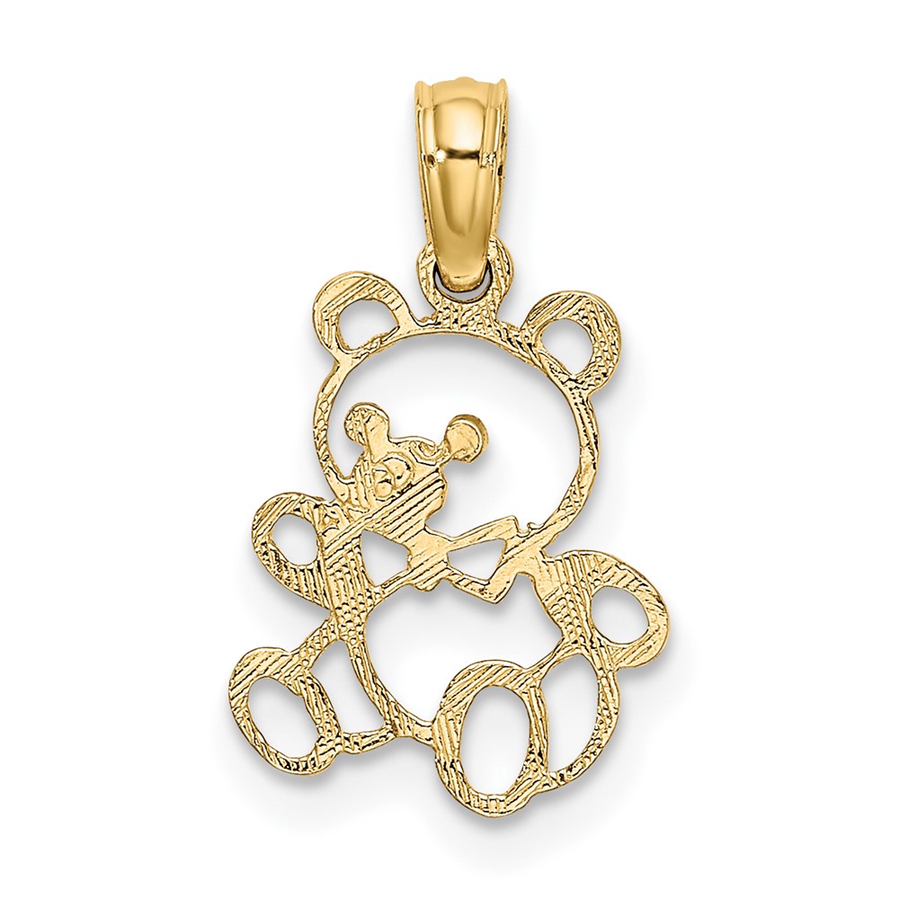 14K Cut out Teddy Bear Charm (K6440)