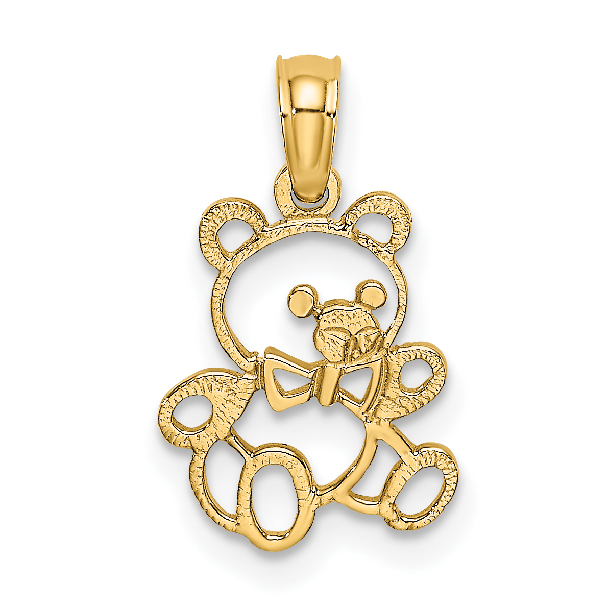 14K Cut out Teddy Bear Charm (K6440)