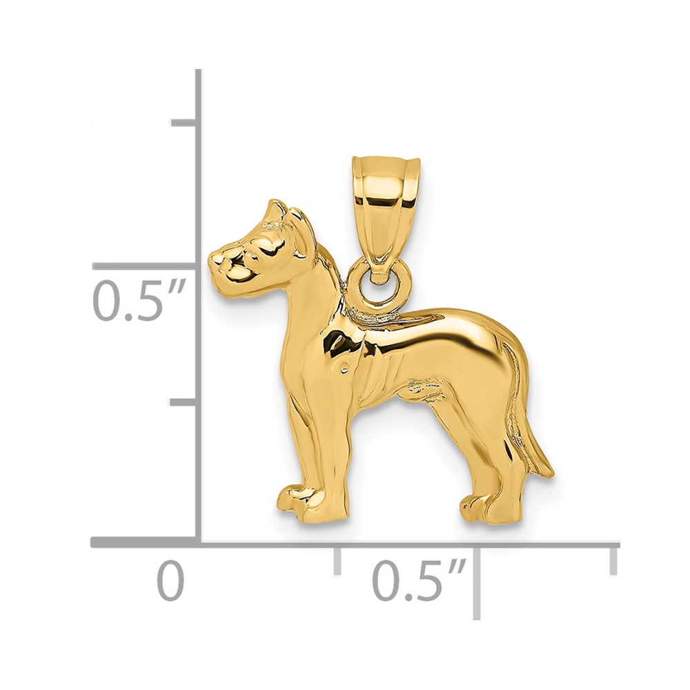 14K Great Dane Dog Charm (K6452)