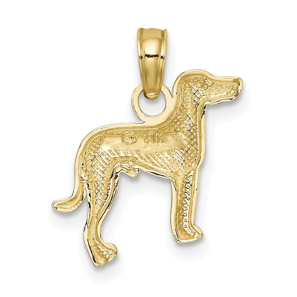 14K Polished Dog Charm (K6453)