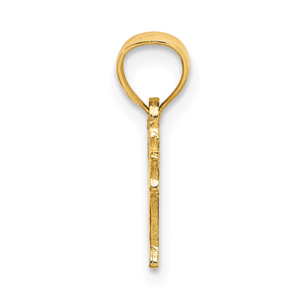 14K Flat and Engraved Cow Charm (K6455)