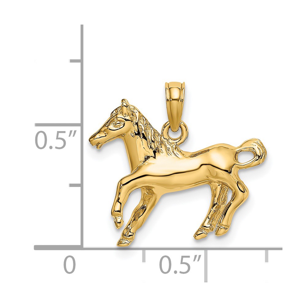 14K Galloping Horse Charm (K6463)