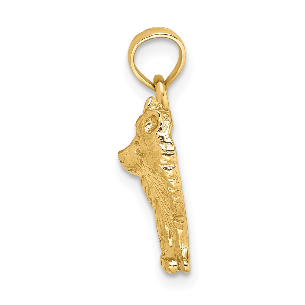 14K Polished Pomeranian Dog Charm (K6478)