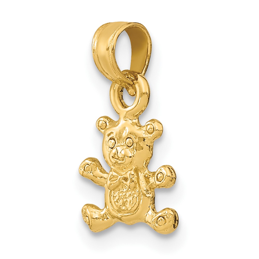14K 3-D Mini Teddy Bear Charm (K6486)