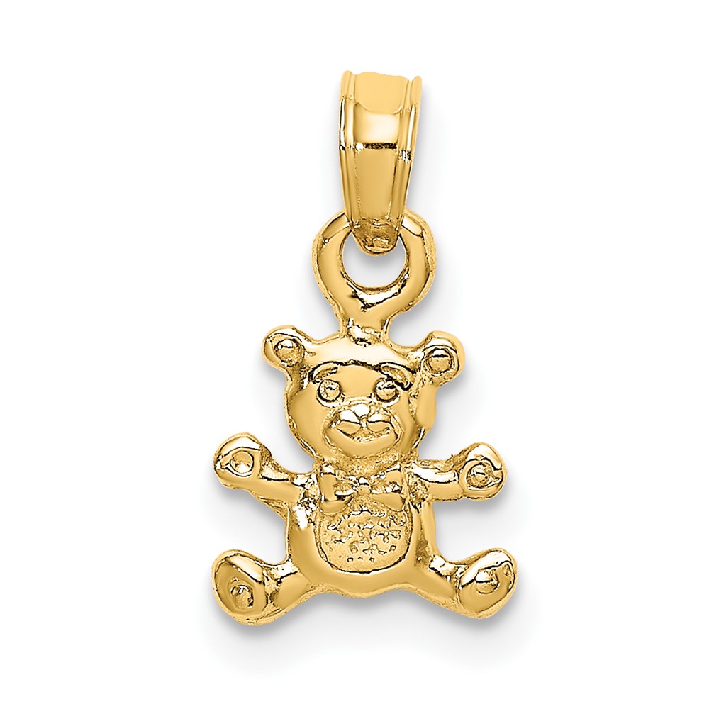14K 3-D Mini Teddy Bear Charm (K6486)