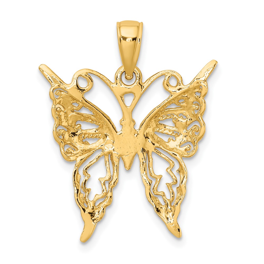 14K Cut-Out Butterfly Charm (K6492)