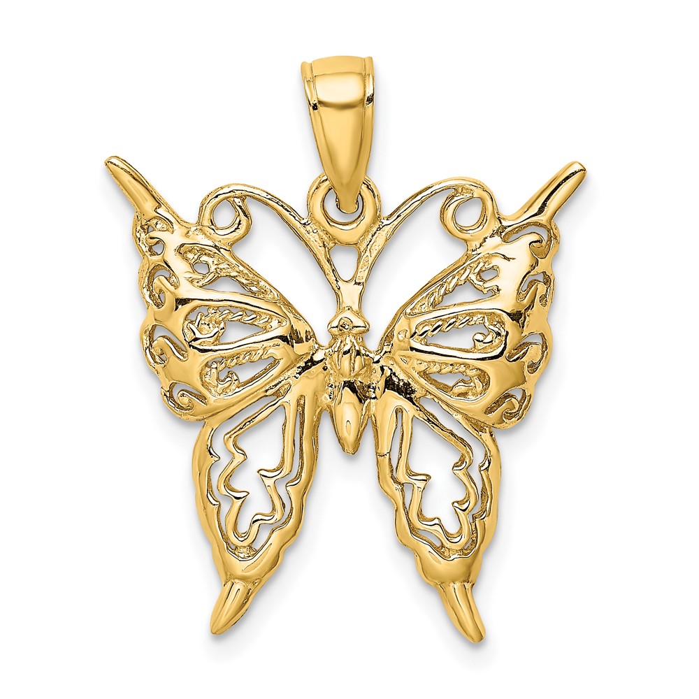 14K Cut-Out Butterfly Charm (K6492)