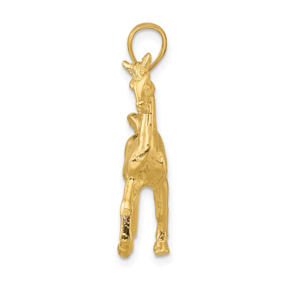 14K 3-D Polished Horse Charm (K6507)