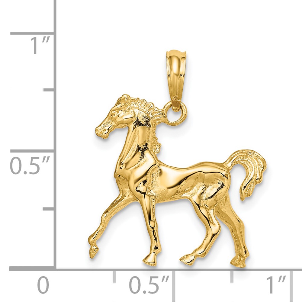 14K 3-D Horse Charm (K6512)