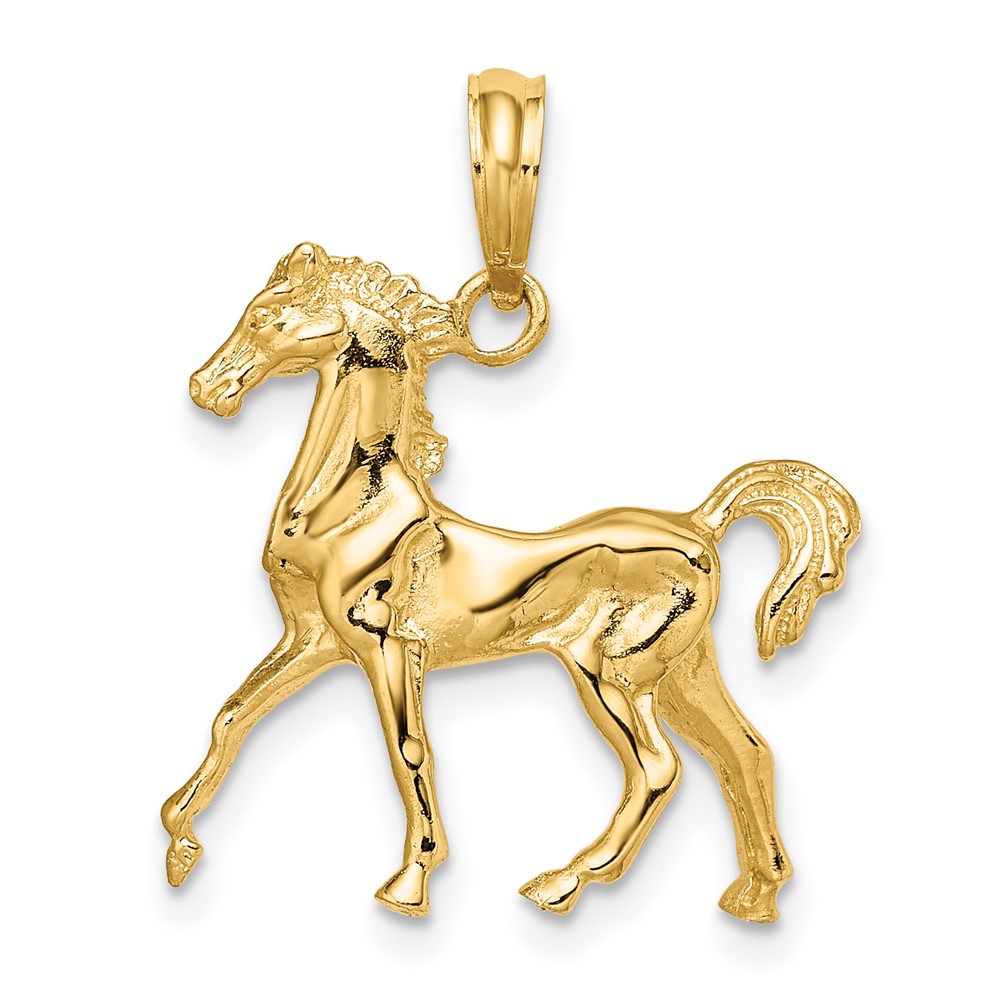 14K 3-D Horse Charm (K6512)
