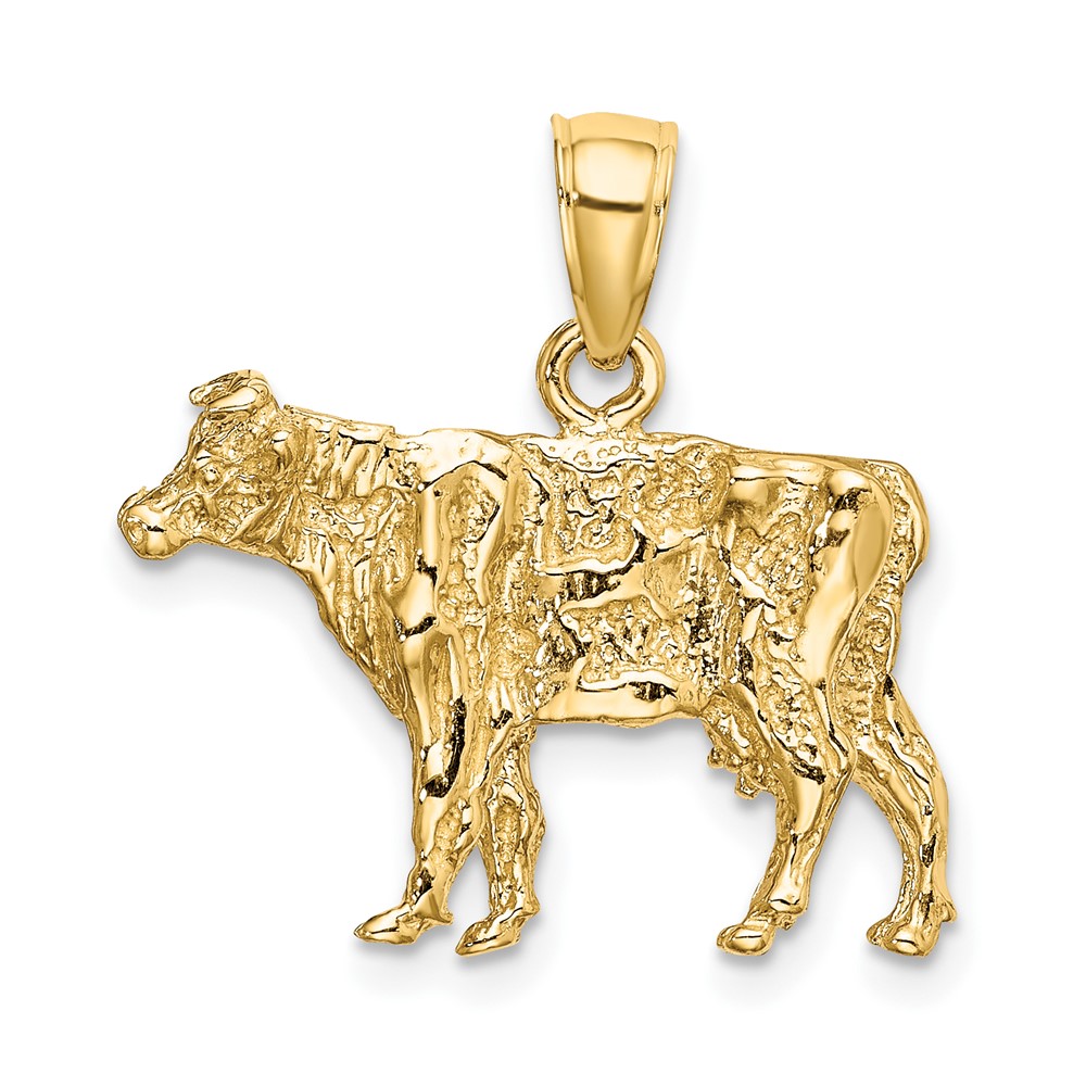14K 3-D Cow Charm (K6520)